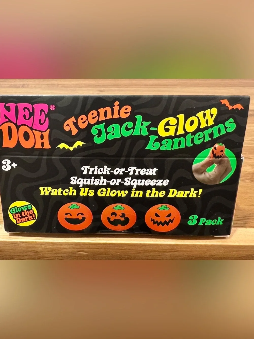 Teenie Jack-Glow Lanterns - Orange Glow Squishy 3-Pack